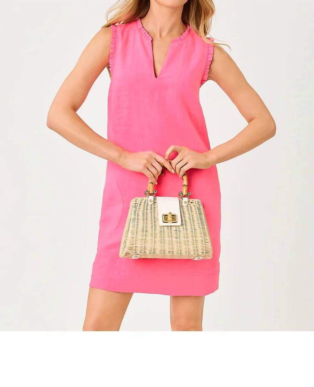 NEW LILLY PULITZER kavalla linen dress in cherry blossom pink